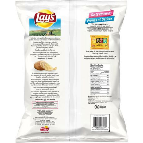 Lay's Wavy Original Potato Chips 415g/14.6 oz., {Imported from Canada}