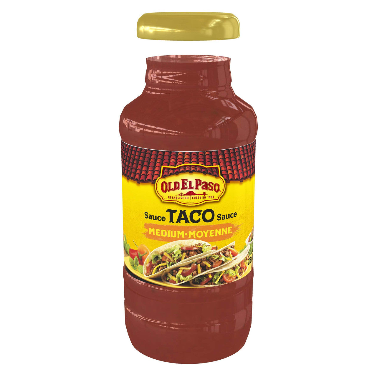Old El Paso Taco Medium Sauce, 215ml/7.3 fl.oz. (2 pack) {Imported from Canada}