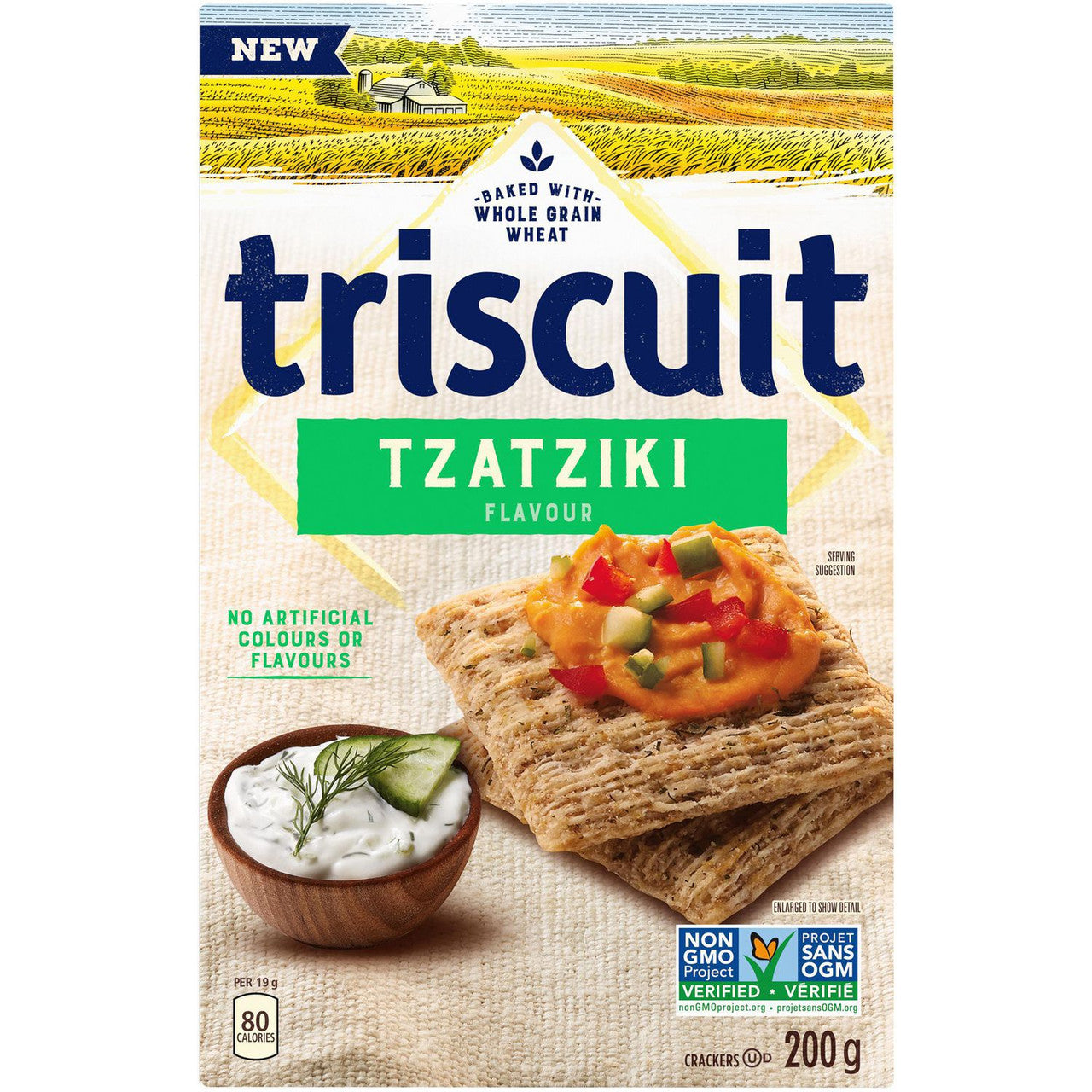Triscuit Crackers, Tzatziki Flavour, 200g/7.1 oz., {Imported from Canada}