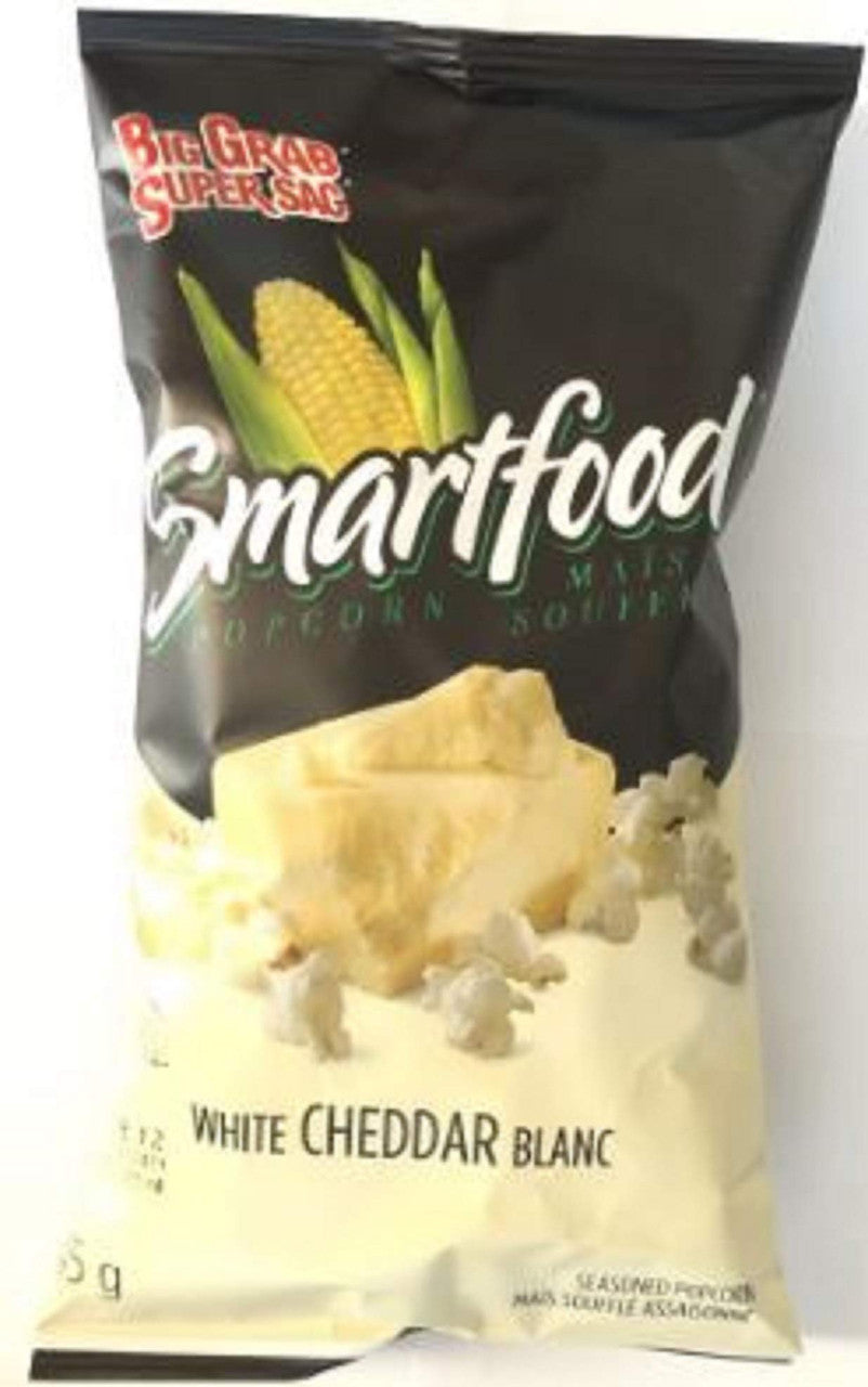 Big Grab Smartfood Popcorn,White Cheddar Cheese Flavor (36ct x 45g/1.6oz) (Imported from Canada)