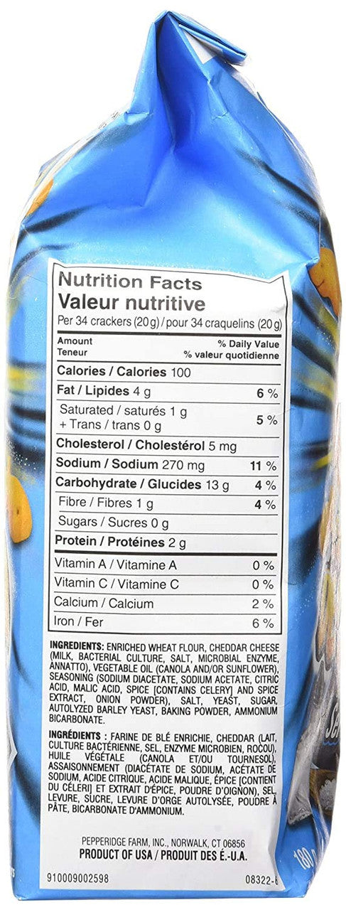 Pepperidge Farm Goldfish Flavour Blasted Salt and Vinegar, 180g/6.34oz, 6-Pack {Imported from Canada}