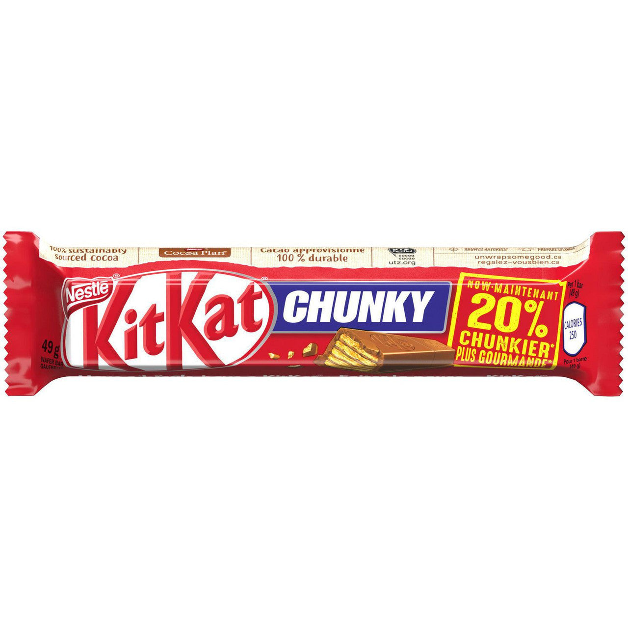 Kit Kat Chunky Original Chocolate Bars - (49g/1.7 oz. x 12 Bars) {Imported from Canada}