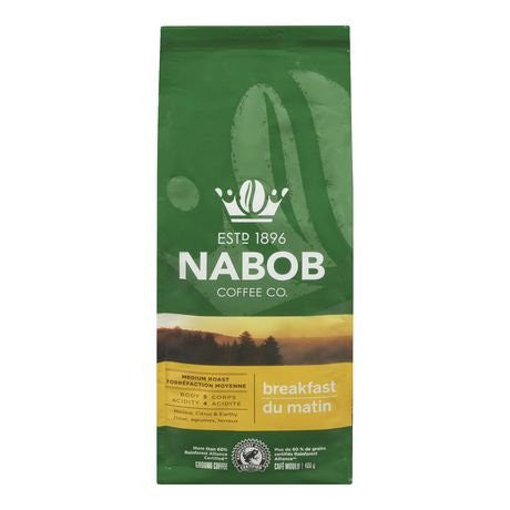 Nabob Ground Coffee, Breakfast Medium Roast, 300g/10.6oz, {Imported from Canada}