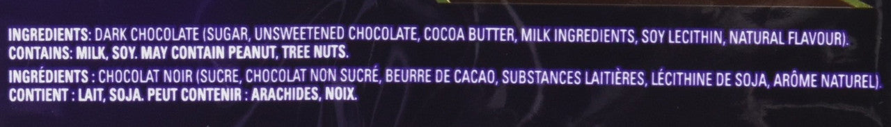 Cadbury Premium Dark Chocolate Bar, 100g/3.5oz, (Imported from Canada)