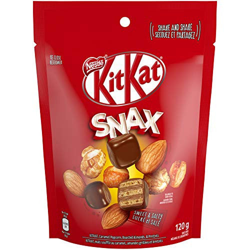 Nestle Kit Kit Snax, Bite Sized Chocolate Wafer Snack Mix, 120g, {Imported from Canada}
