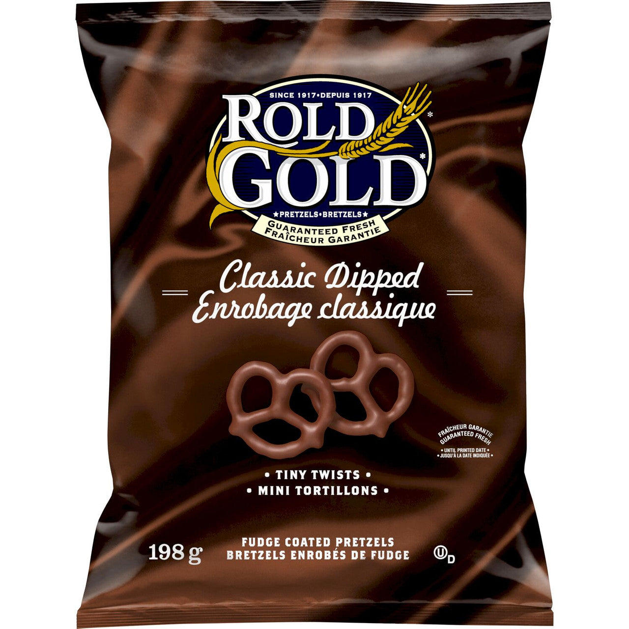 Rold Gold Classic Dipped Tiny Twists Pretzels, 198g/6.9 oz. - Front Of Bag