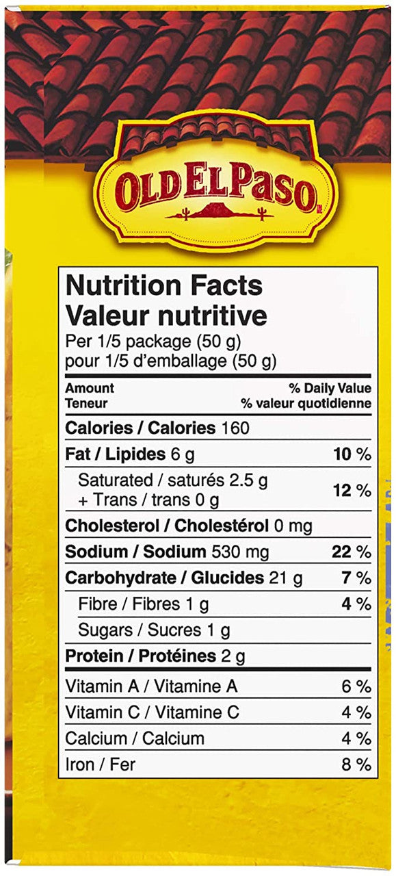 Old El Paso Stand and Stuff Tacos Dinner Kit, 10 Count, 250g/8.8 oz., {Imported from Canada}