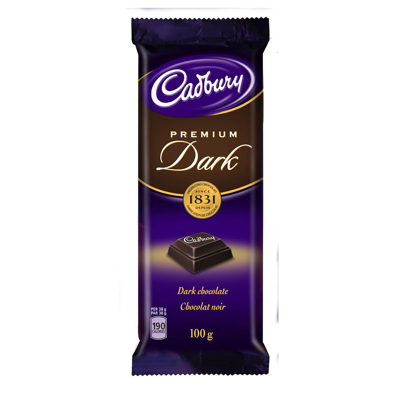 Cadbury Premium Dark Chocolate Bar, 100g/3.5oz, (Imported from Canada)