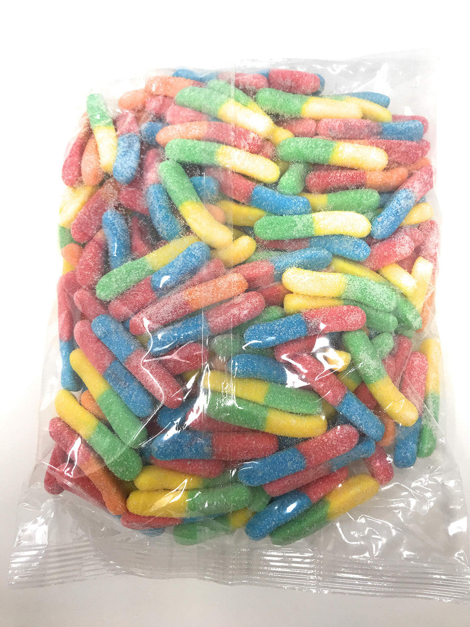 Gummy Zone Sour Neon Wacky Worms, 1kg/2.2lbs, Bag, {Imported from Canada}