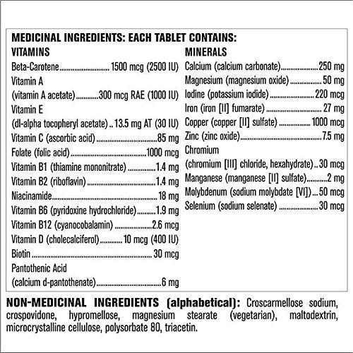 Kirkland Signature Prenatal Multivitamin, 300 Tablets, {Imported from Canada}