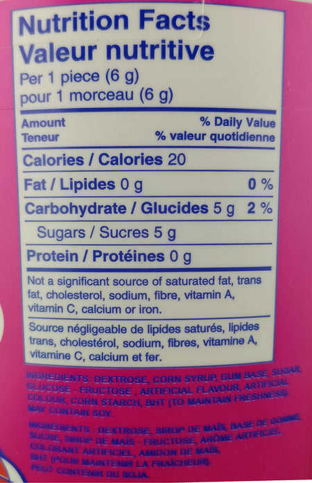 Dubble Bubble Original Flavour Bubble Gum 1.05kg/2.3lbs., 175 count, {Imported from Canada}