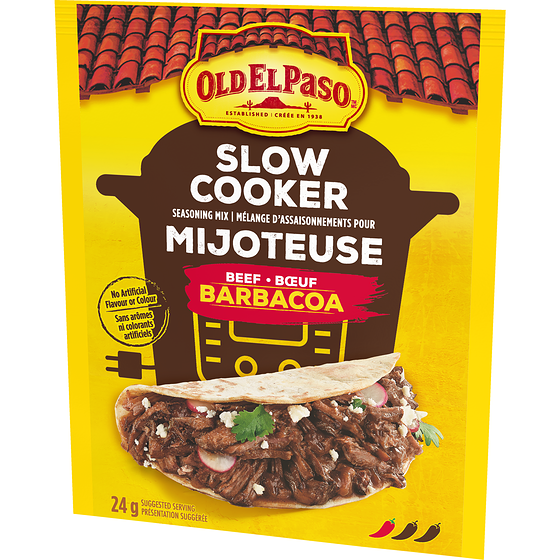 Old El Paso Slow Cooker Seasoning, Beef Barbacoa, 24g/0.8 oz., {Imported from Canada}