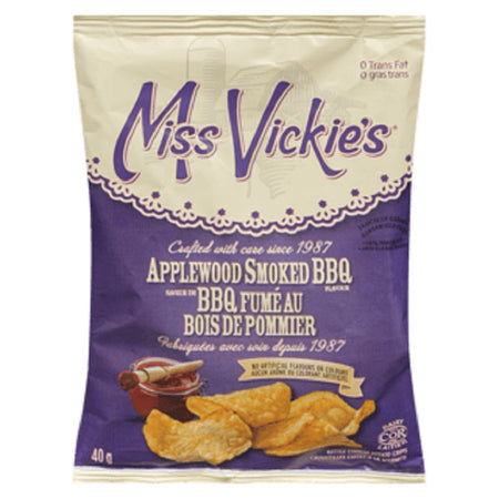 Miss Vickie's Applewood Smoked BBQ, Vending Chips (40ct x 40g/1.4oz.) (Imported from Canada)