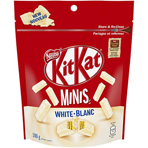 Nestle Kit Kat White Chocolatey Wafer Minis, 180g/6.4oz,(Imported from Canada)