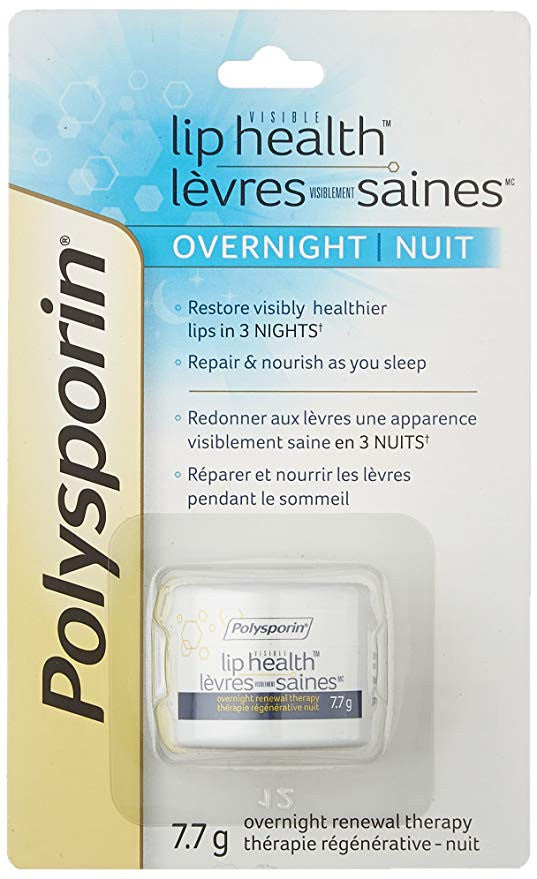 Polysporin Visible Lip Health Overnight Renewal Therapy, 7.7g {Imported from Canada}