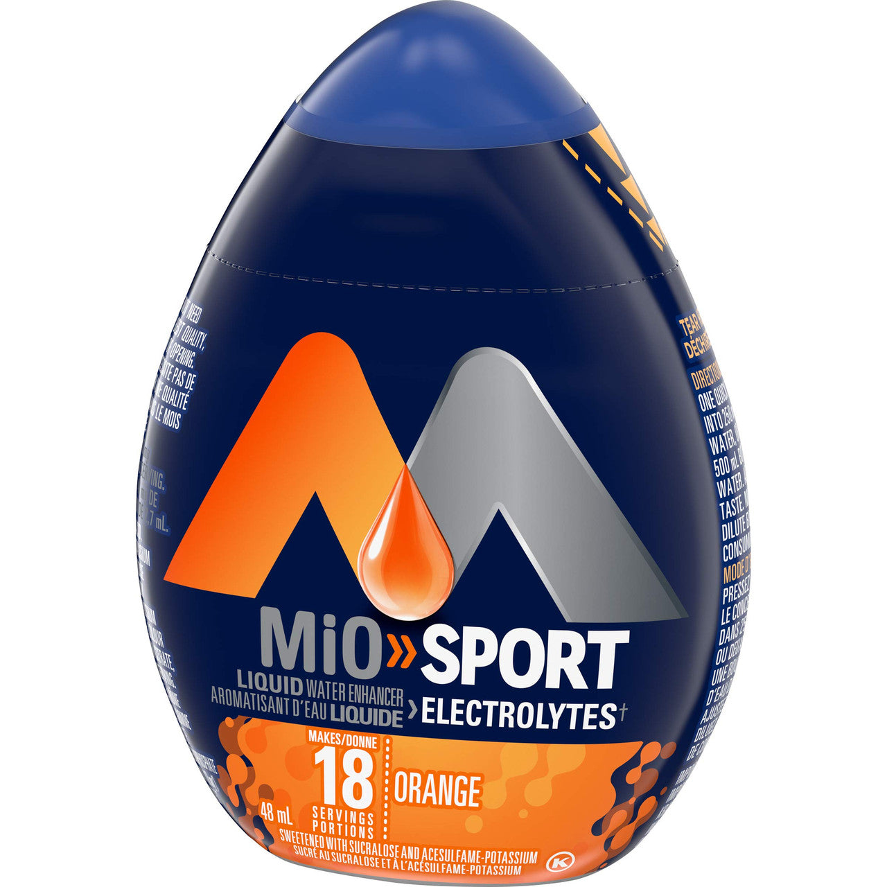 MiO Sport Liquid Water Enhancer, Orange, 48mL/1.6 fl. oz., (Pack of 12) {Imported from Canada}