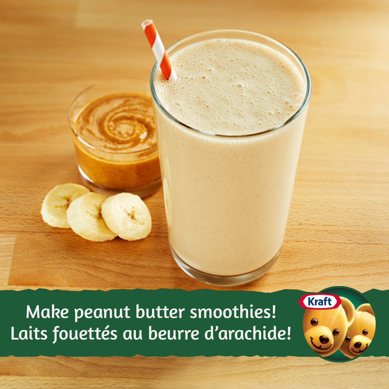 Kraft Peanut Butter, All Natural Smooth, 750g/26.5 oz. (Pack of 12) {Imported from Canada}