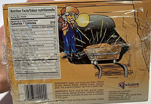 Gluten Free Gold Mine Nugget Bubble Gum - 12 Bags {Imported from Canada}