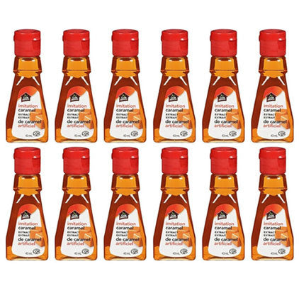 Club House Imitation Caramel Extract, 43ml/1.5oz., (12 Pack) {Imported from Canada}