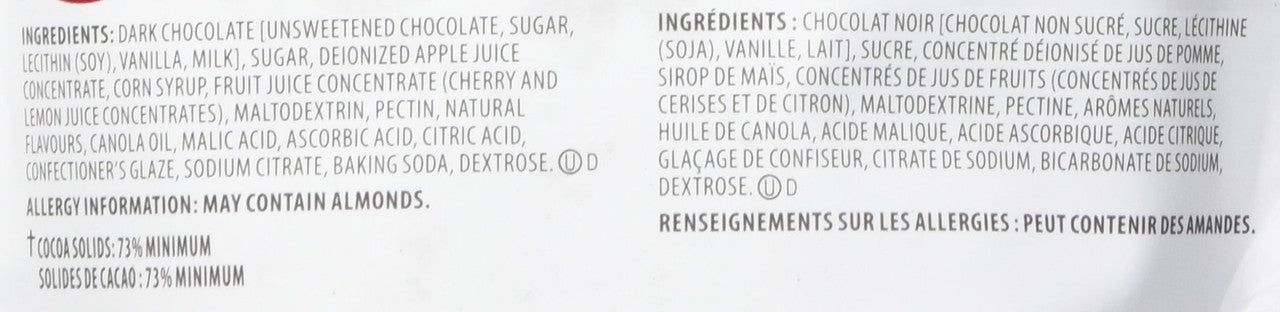 BROOKSIDE, Dark Chocolate, Cherry and Tahitian Vanilla, 200g/7.1oz., {Imported from Canada}