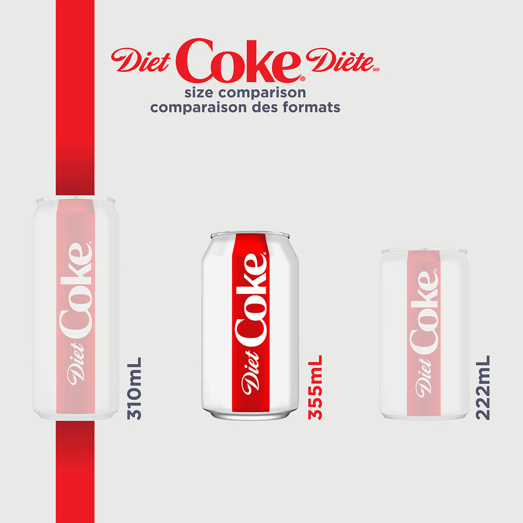 Diet Coke, 355ml/12 fl. oz.,, Pack of 12, {Imported from Canada}