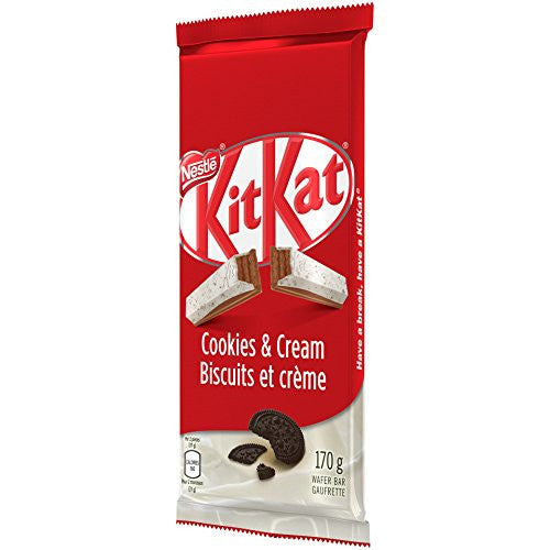 Nestle KitKat Cookies & Cream Chocolate Bar 170g/6.0oz{Imported from Canada}