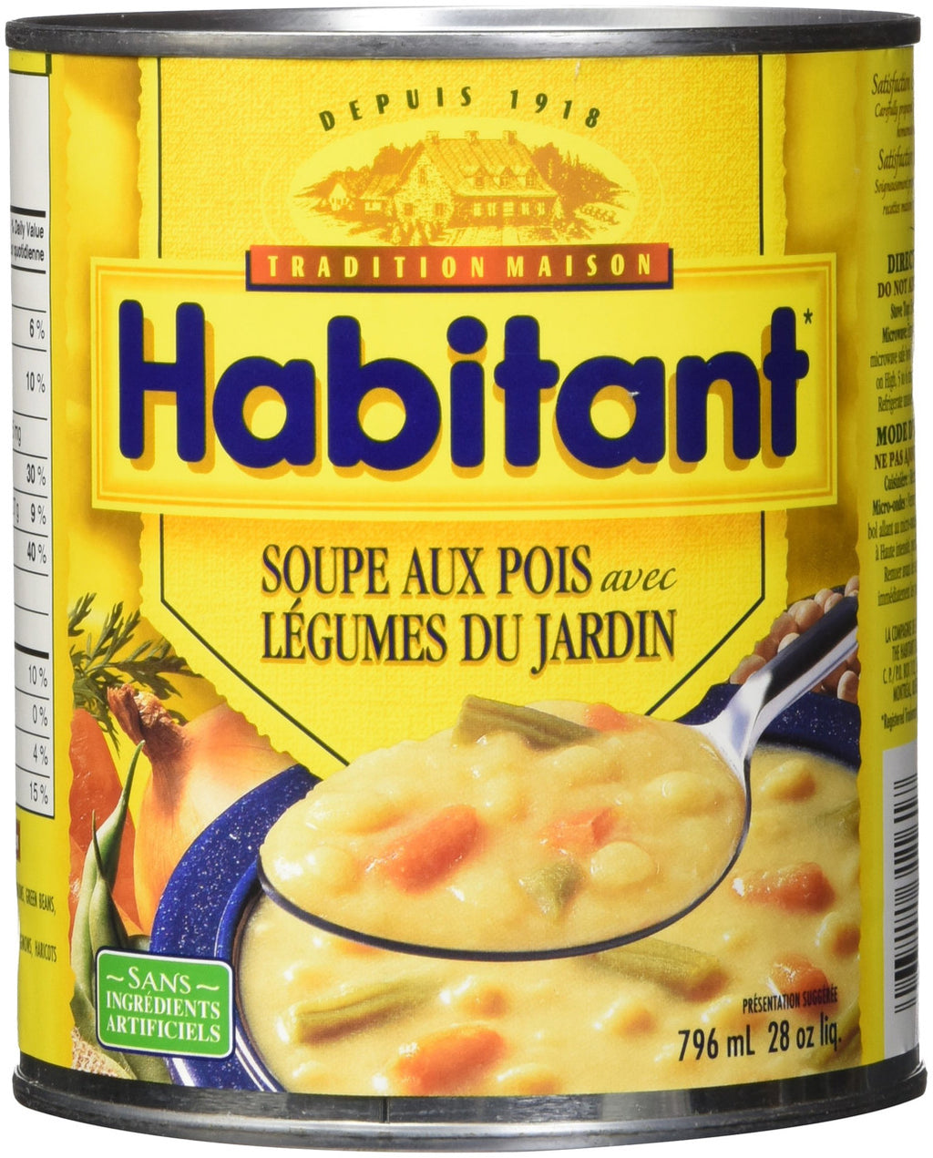 Habitant Pea With Garden Vegetable Soup, 796ml {Imported from Canada}