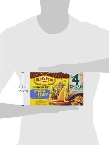 Old El Paso Stand & Stuff Tacos Dinner Kit, 10 Count, 250g/8.8 oz., {Imported from Canada}