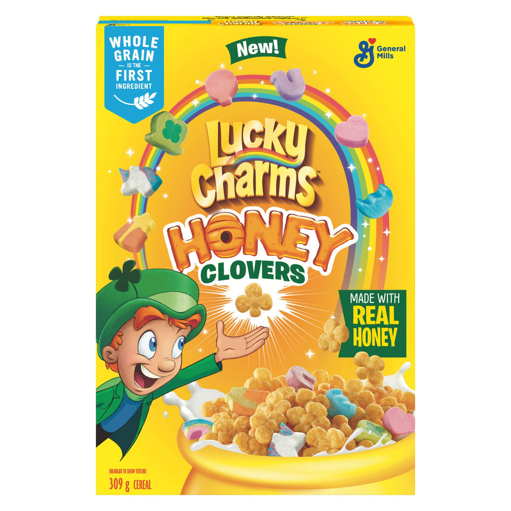 Lucky Charms Honey Clovers Cereal, 309g/10.9 oz., Box {Imported from Canada}