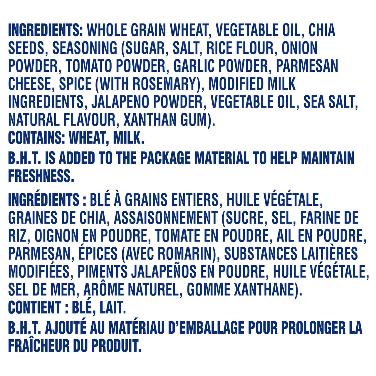 TRISCUIT Rosemary & Jalapeno Crackers with Chia Seeds, 200g/ 7.1 oz., (6 pack) {Imported from Canada}