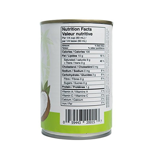 EVERLAND Coconut Milk Organic Non-Gmo, 400ml/13.5 oz., {Canadian}
