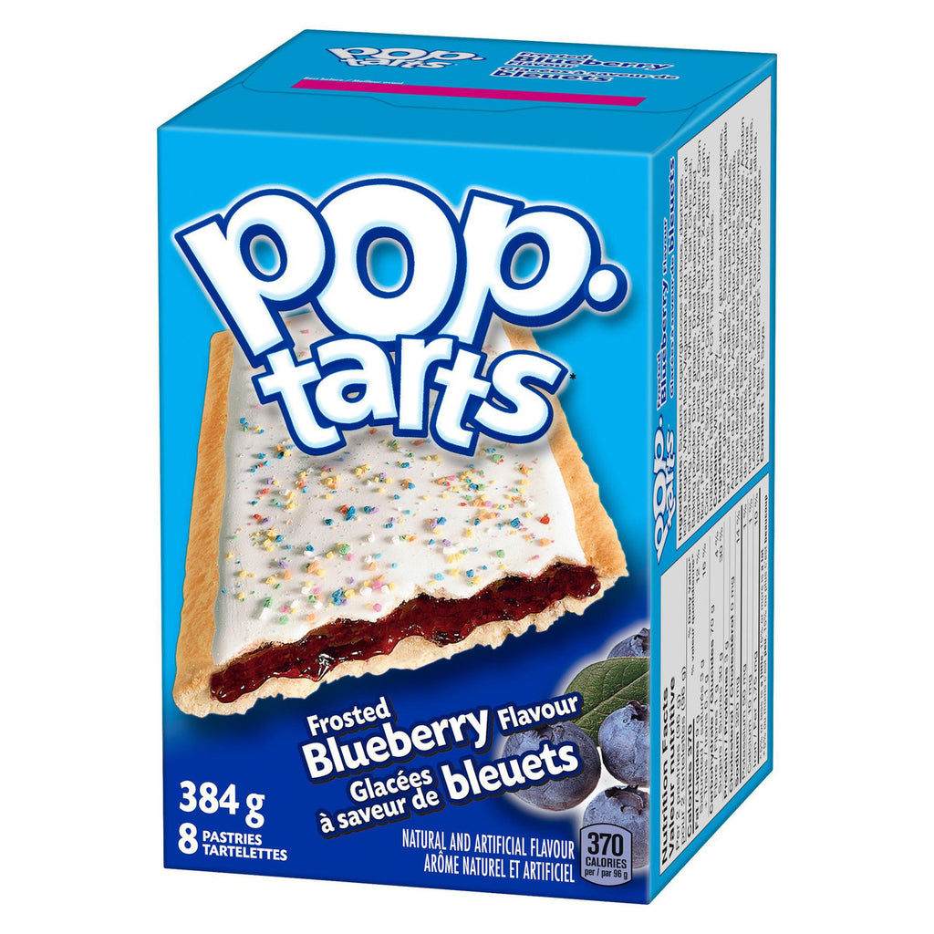 Kellogg's Pop Tarts Toaster Pastries, Frosted Blueberry 8ct, 400g/14.1oz., {Imported from Canada}