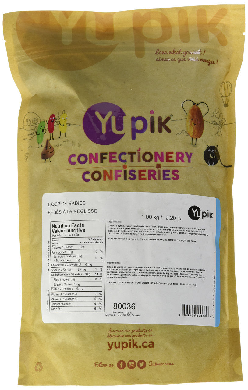 Yupik Licorice Babies, 1Kg/35.27 Ounces {Imported from Canada}