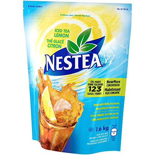 NESTEA Lemon Iced Tea Mix, 1.6kg/3.5lbs Pouch, (Imported from Canada)