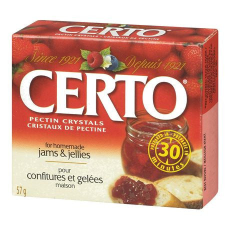 CERTO Pectin Crystals for Jams and Preserves, 57g/2oz., {Imported from Canada}