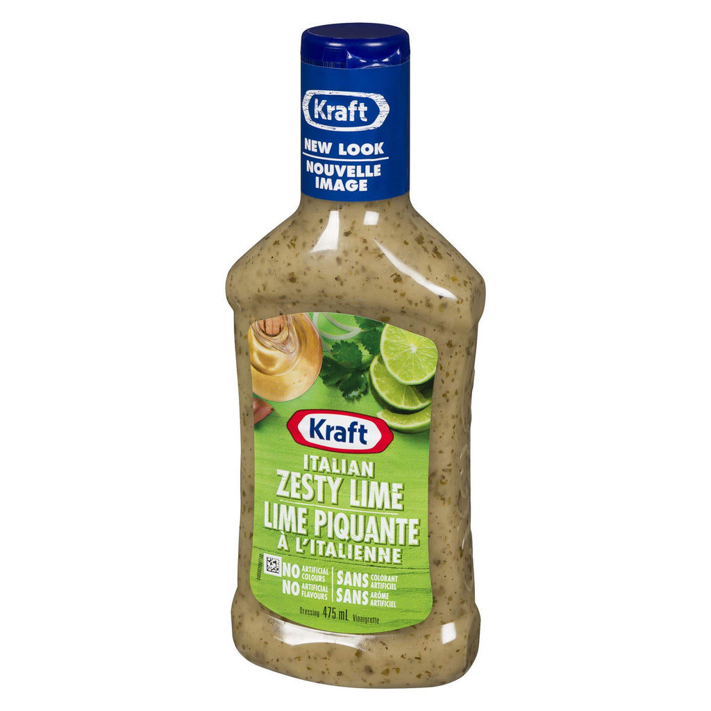 Kraft Italian Zesty Lime Dressing, 475mL/16 fl. oz., (Pack of 10) {Imported from Canada}