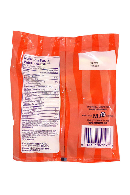 Lady Sarah, Gummy Peach Rings, 120g/4.2oz., Per Bag, {Imported from Canada}