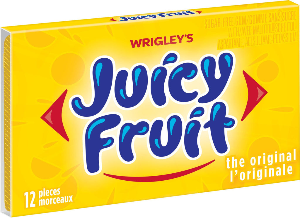 Juicy Fruit Sugar-Free Gum, The Original, 12 Count {Imported from Canada}