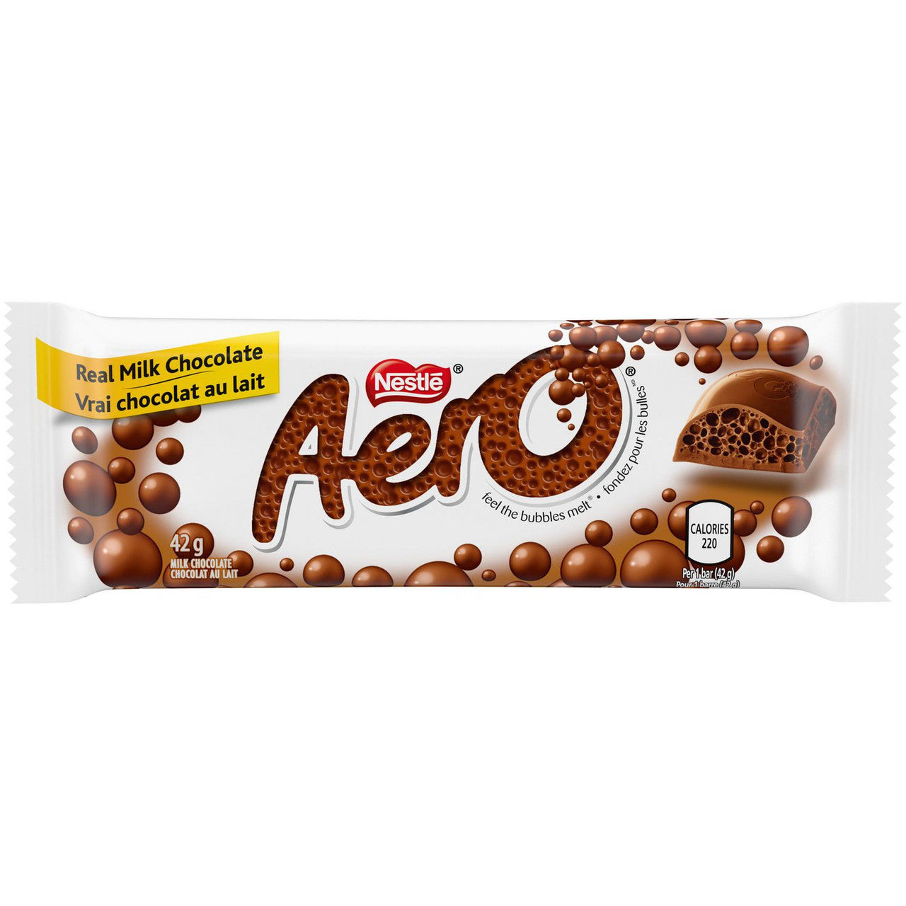 Nestle Aero Milk Chocolate Bars, 48 x 42g/1.5 oz., bars {Imported from Canada}