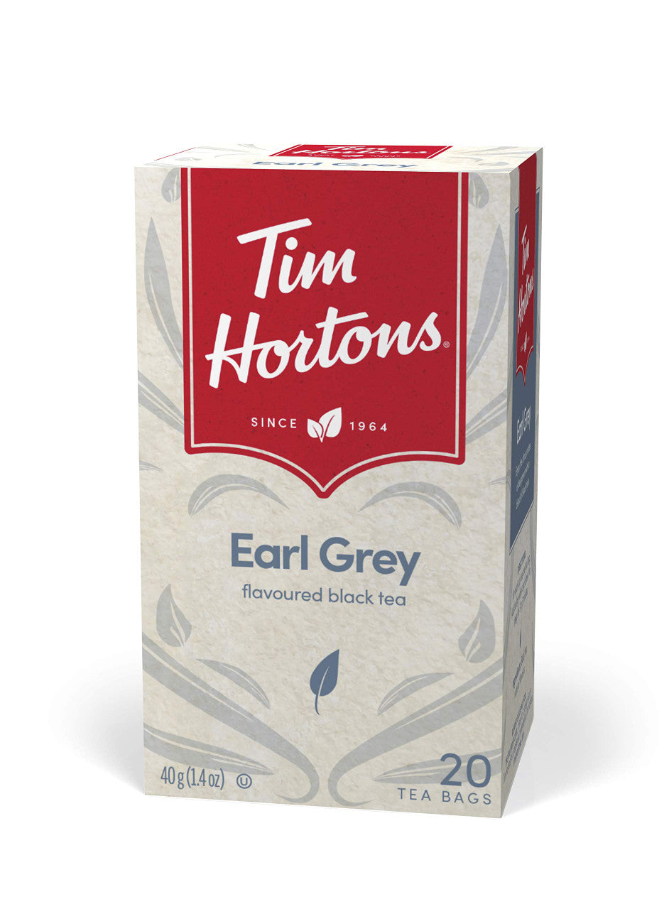 Tim Hortons Earl Grey Tea Bags, 20ct, 40g | 1.4oz {Imported from Canada}
