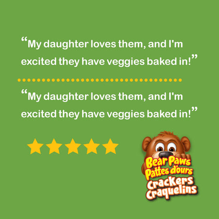 Dare Bear Paws, Bite-Sized Cheddar Crackers, Made with Real Fruits and Veggies, 180g {Imported from Canada}