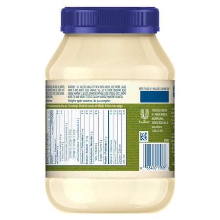 Hellmann's Light Olive Oil Mayonnaise, 890mL/30oz., {Imported from Canada}