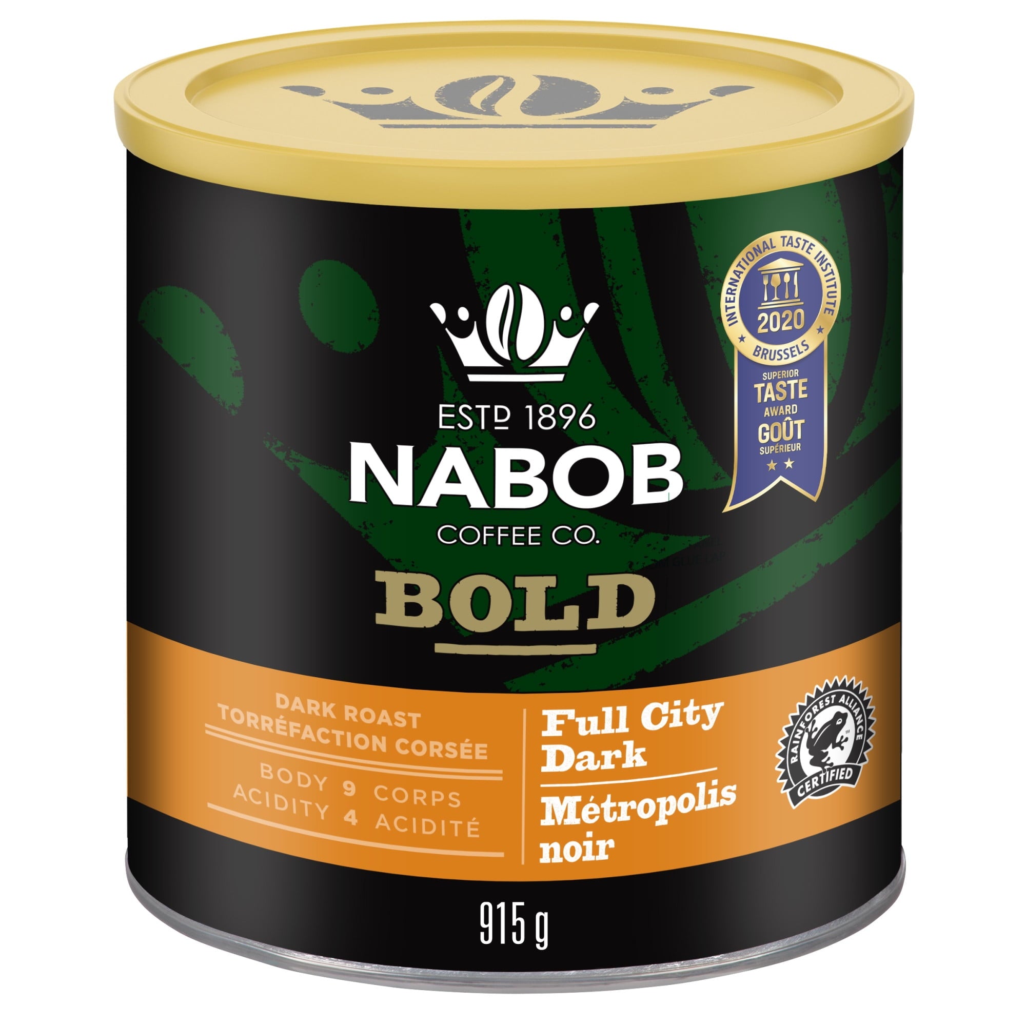 Nabob Full City Dark Ground Coffee, 915g/32 oz., Tin 6pk