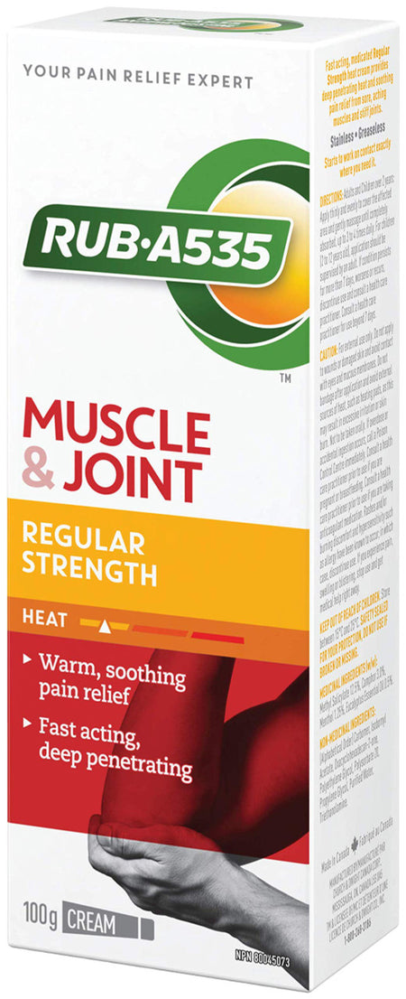 RUB A535 Regular STRENGTH CREAM For Relief of Arthritis, Muscle, Joint pain, 100 g