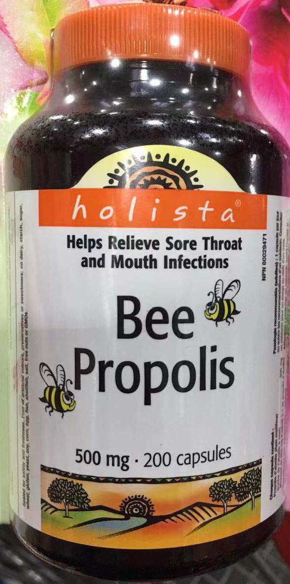 Holista Bee Propolis, 500mg, 200 Capsules, {Canadian}