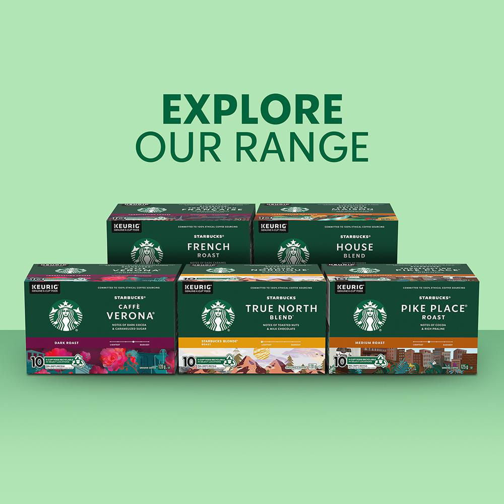 Starbucks Caffe Verona Medium Roast Coffee, K-Cups, 10 Count Box {Imported from Canada}