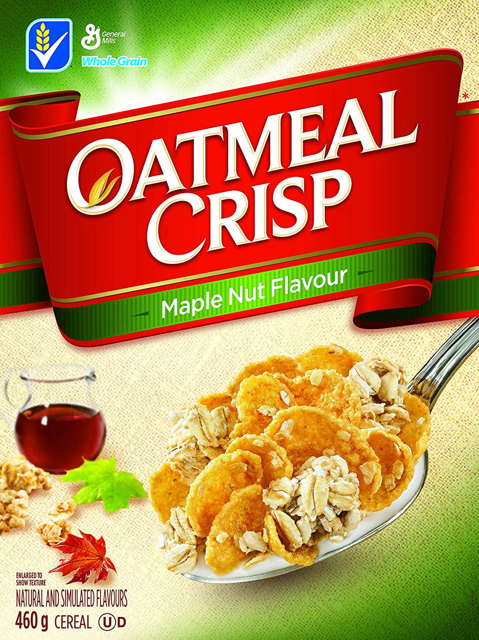 General Mills Oatmeal Crisp Maple Nut Flavour Cereal, 460g/16oz (12pk), (Imported from Canada)
