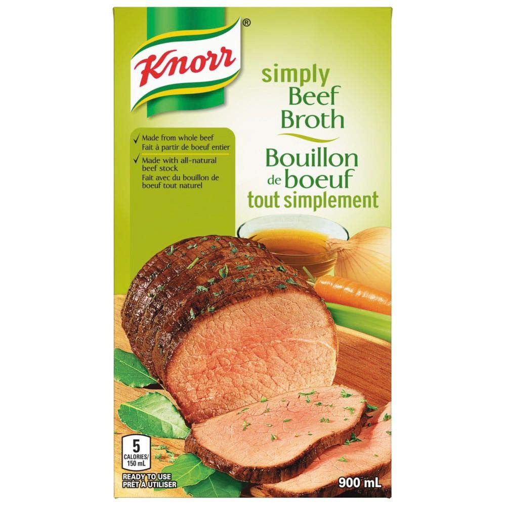 Knorr Simply Beef Broth 900ml/30.4 fl. oz., 2-Pack {Imported from Canada}