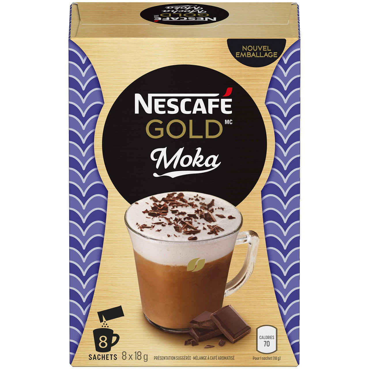 Nescafe Mocha Cappuccino, 8x18g (6pk, 48 Cups) {Imported from Canada}