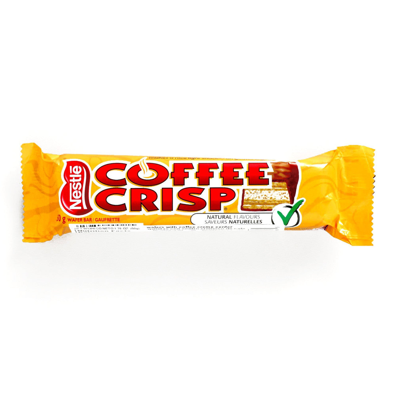 Canada Candy Coffee Crisp Chocolate Bar 5 x 50g/1.8 oz., Bars {Imported from Canada}